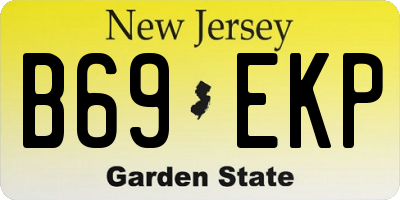 NJ license plate B69EKP