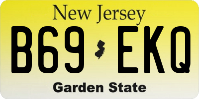 NJ license plate B69EKQ