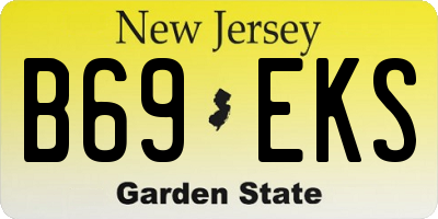 NJ license plate B69EKS