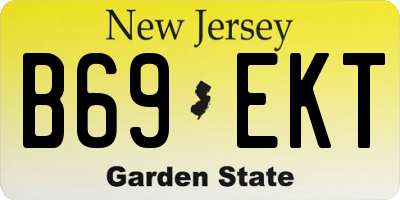 NJ license plate B69EKT