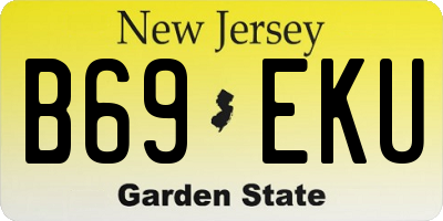 NJ license plate B69EKU