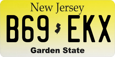 NJ license plate B69EKX