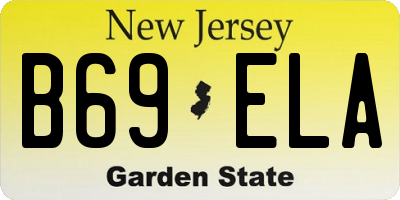 NJ license plate B69ELA