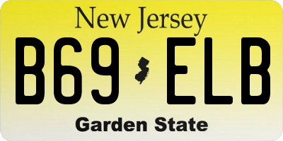 NJ license plate B69ELB