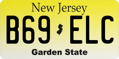NJ license plate B69ELC