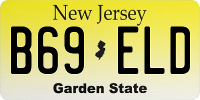 NJ license plate B69ELD