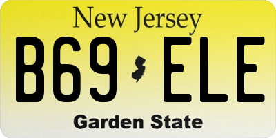NJ license plate B69ELE