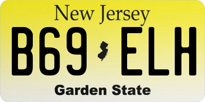 NJ license plate B69ELH