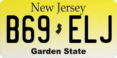 NJ license plate B69ELJ