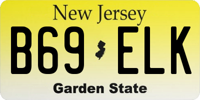 NJ license plate B69ELK