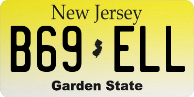 NJ license plate B69ELL