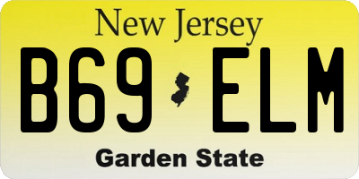 NJ license plate B69ELM