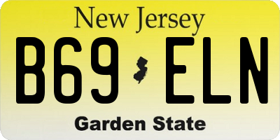NJ license plate B69ELN