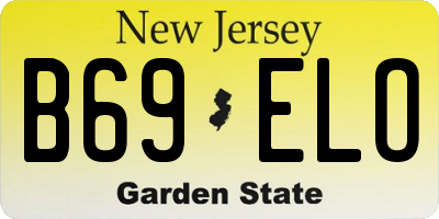 NJ license plate B69ELO