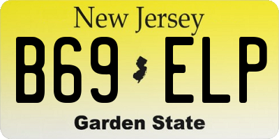 NJ license plate B69ELP
