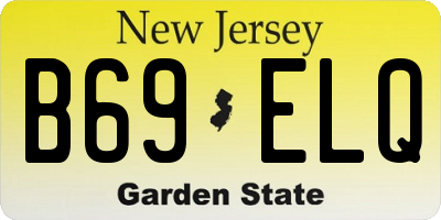 NJ license plate B69ELQ