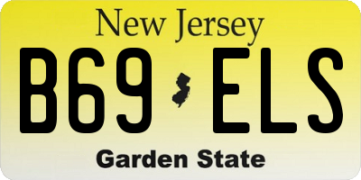 NJ license plate B69ELS