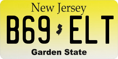 NJ license plate B69ELT