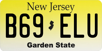 NJ license plate B69ELU