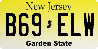 NJ license plate B69ELW