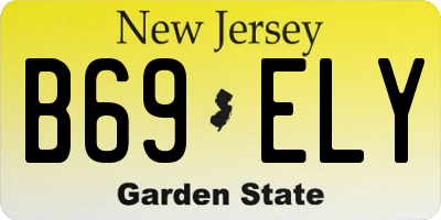 NJ license plate B69ELY