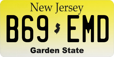 NJ license plate B69EMD