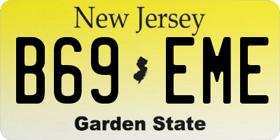 NJ license plate B69EME