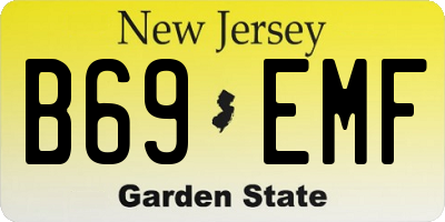NJ license plate B69EMF