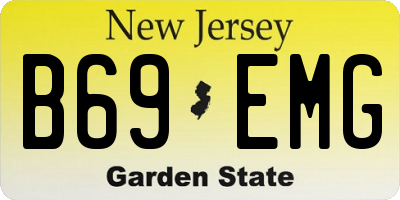 NJ license plate B69EMG