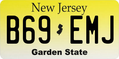 NJ license plate B69EMJ