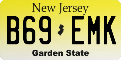 NJ license plate B69EMK