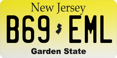 NJ license plate B69EML