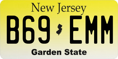 NJ license plate B69EMM