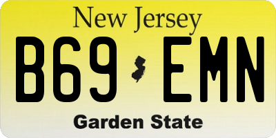 NJ license plate B69EMN