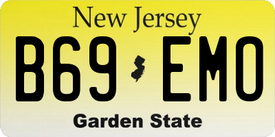 NJ license plate B69EMO