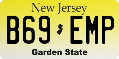 NJ license plate B69EMP