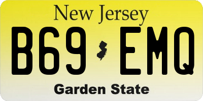 NJ license plate B69EMQ