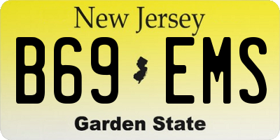 NJ license plate B69EMS