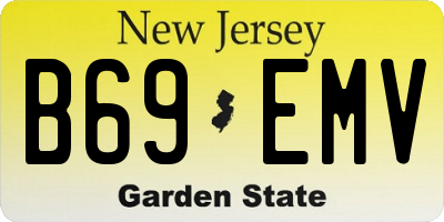 NJ license plate B69EMV