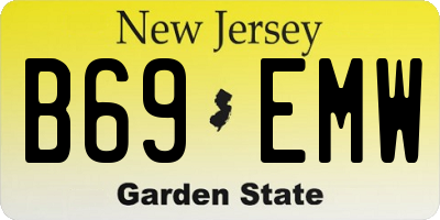NJ license plate B69EMW