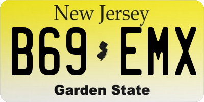 NJ license plate B69EMX