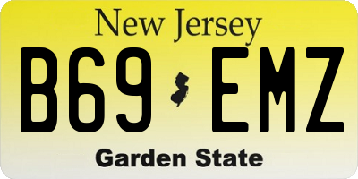NJ license plate B69EMZ