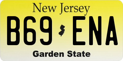 NJ license plate B69ENA