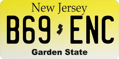 NJ license plate B69ENC