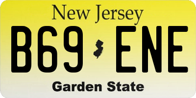 NJ license plate B69ENE