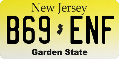 NJ license plate B69ENF