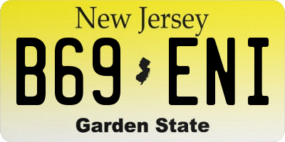 NJ license plate B69ENI