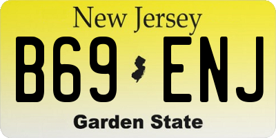 NJ license plate B69ENJ