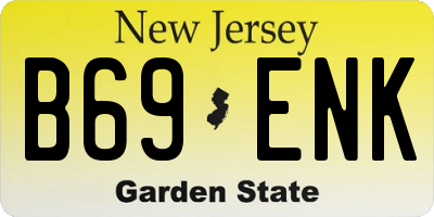 NJ license plate B69ENK