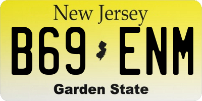 NJ license plate B69ENM